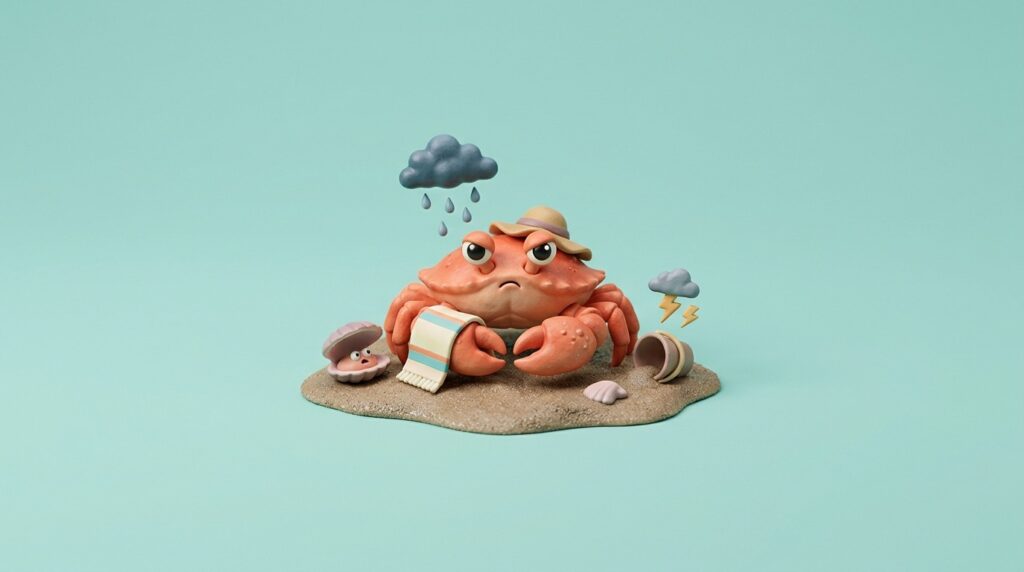 🤣 Crabby But Cute Puns for Moody Beach Days